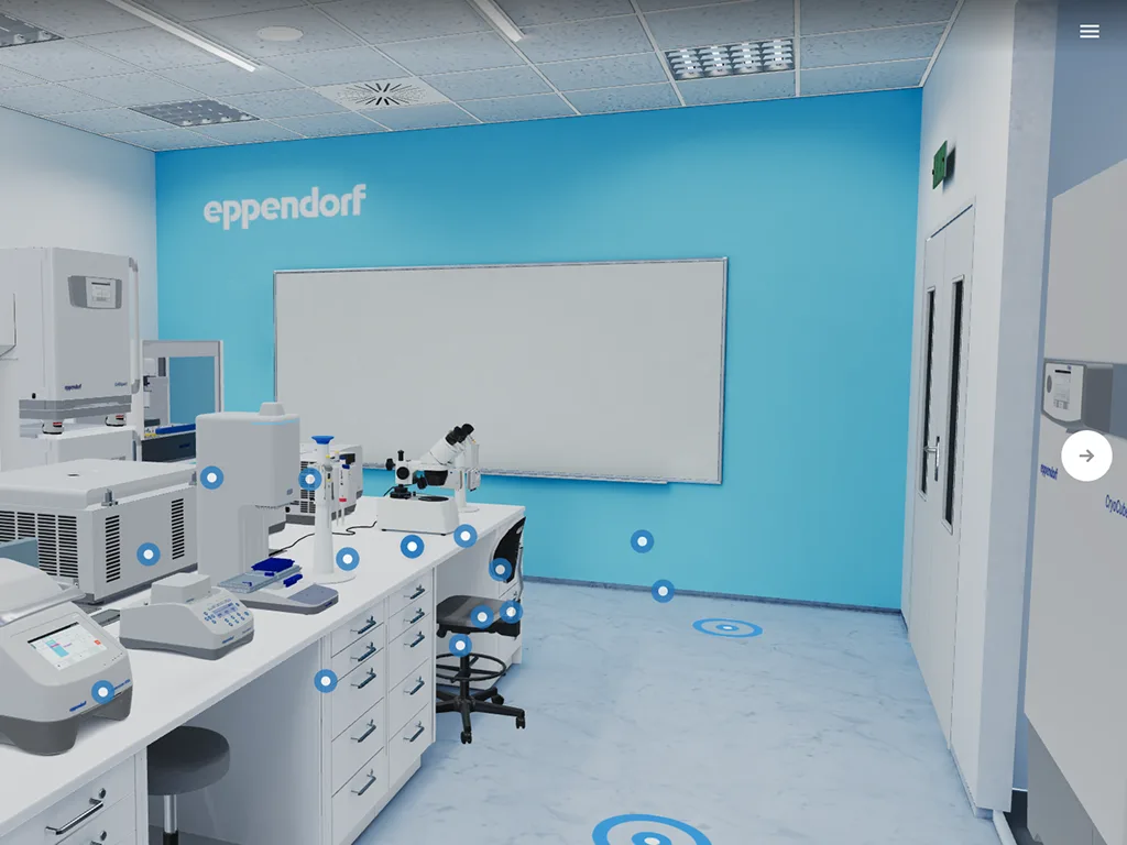 Eppendorf WebGL virtual lab screenshot